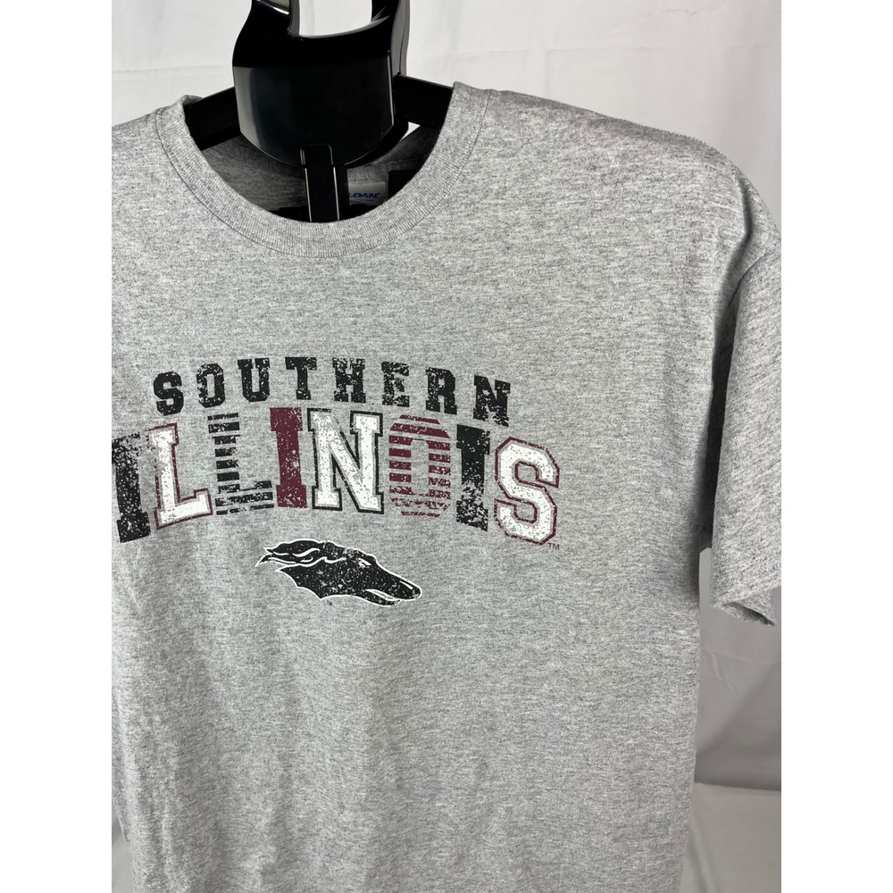 Southern Illinois T Shirt Mens Large Gray‎ Salukis NCAA College Gildan